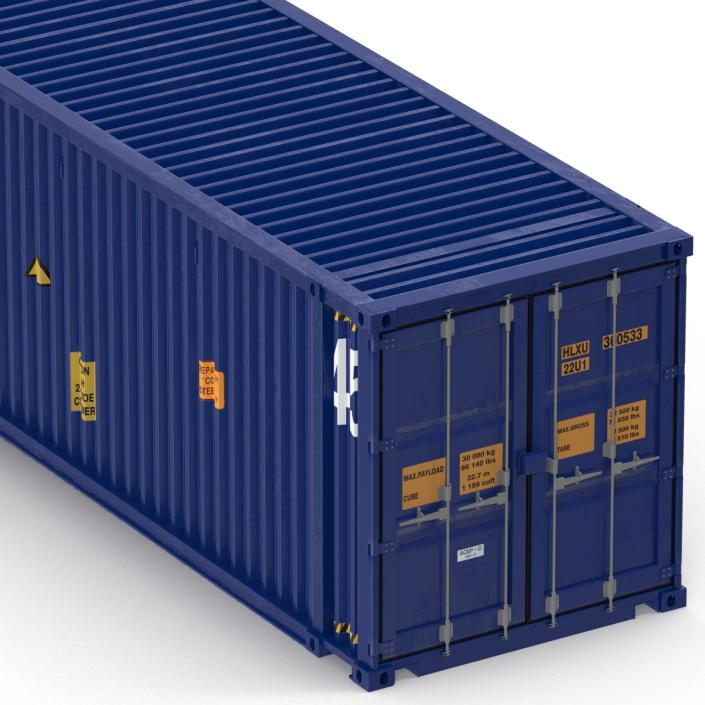 45 ft High Cube Container Blue 2 3D