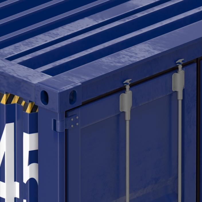 45 ft High Cube Container Blue 2 3D