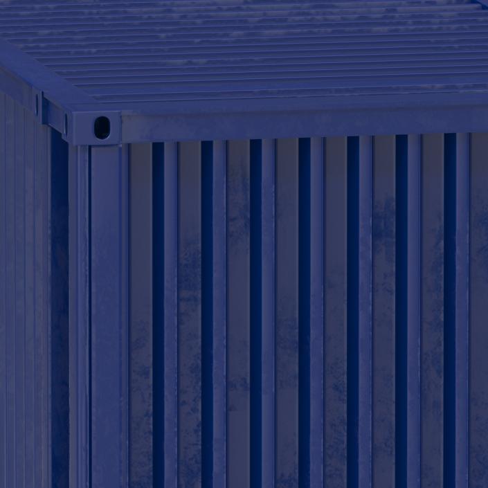 45 ft High Cube Container Blue 2 3D