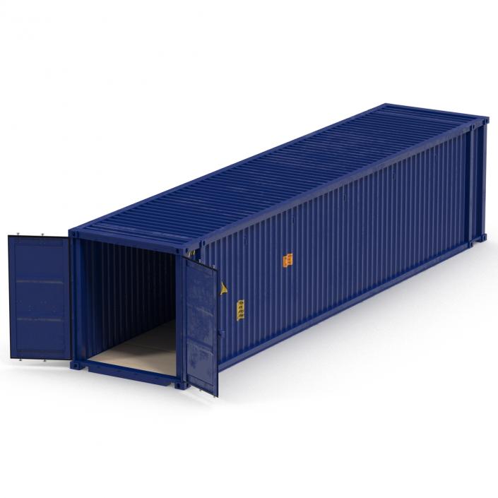 45 ft High Cube Container Blue 2 3D