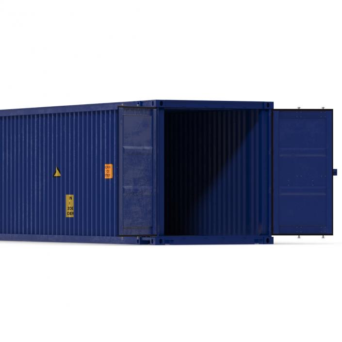 45 ft High Cube Container Blue 2 3D