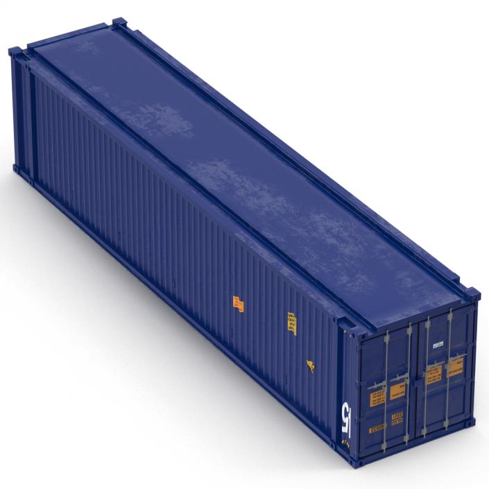 45 ft High Cube Container Blue 2 3D