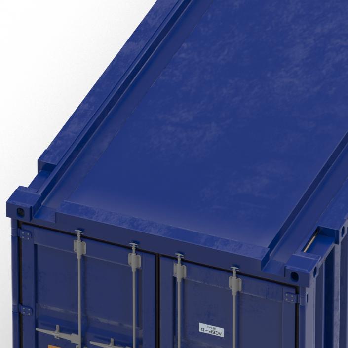 45 ft High Cube Container Blue 2 3D