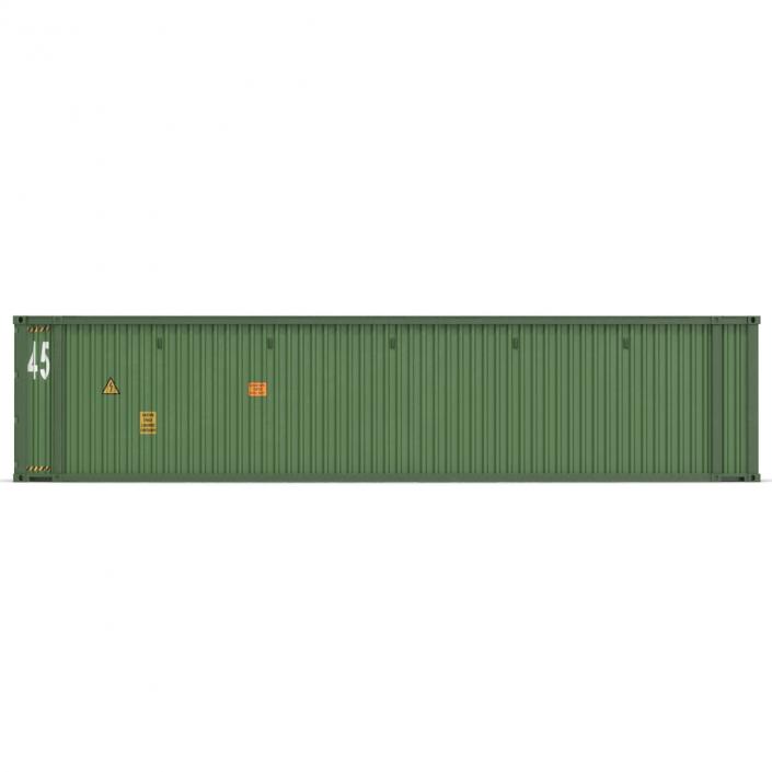 3D 45 ft High Cube Container Green