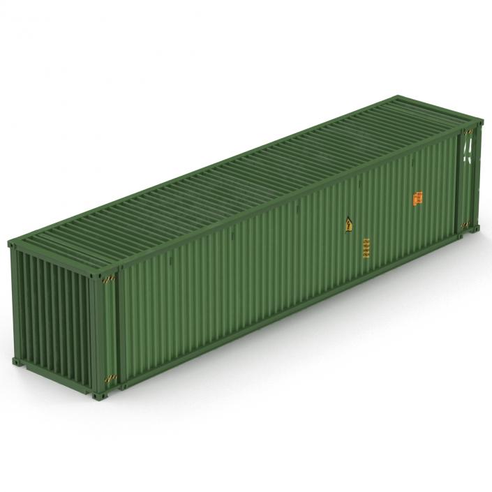 3D 45 ft High Cube Container Green