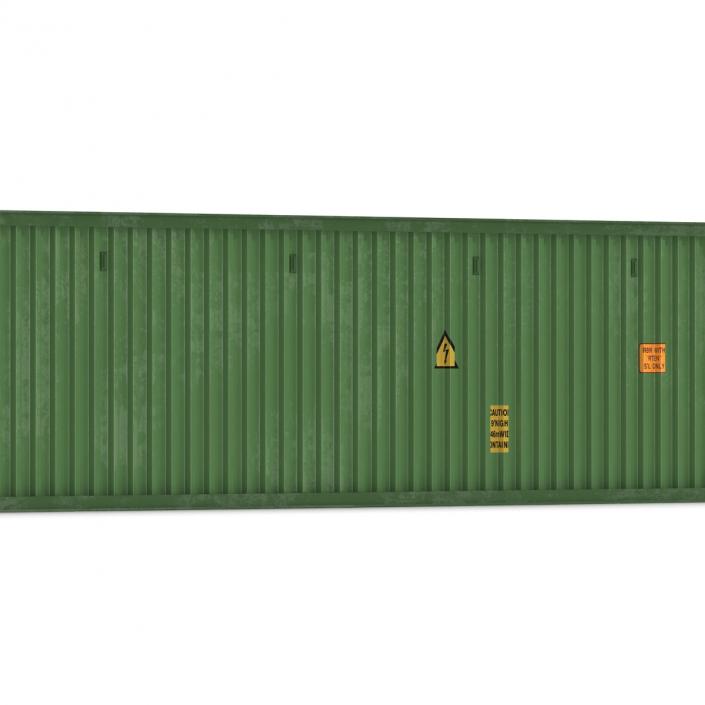 3D 45 ft High Cube Container Green