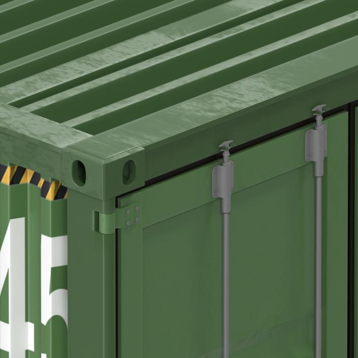 3D 45 ft High Cube Container Green