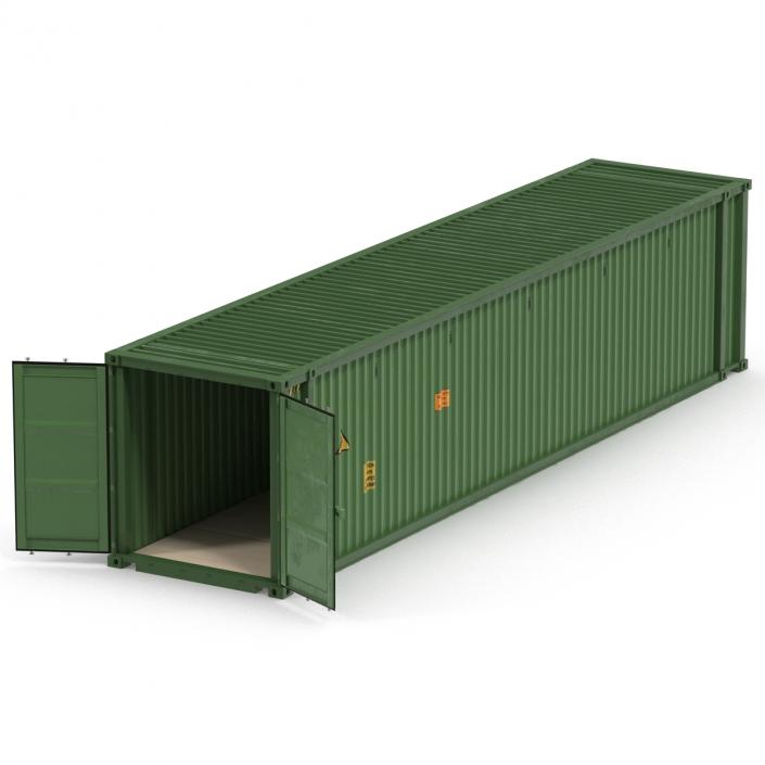 3D 45 ft High Cube Container Green