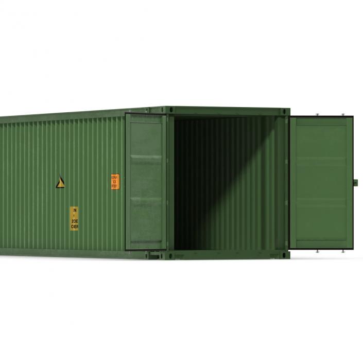 3D 45 ft High Cube Container Green