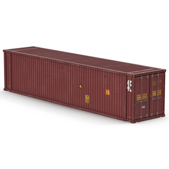 45 ft High Cube Container Red 3D model