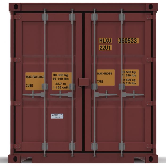 45 ft High Cube Container Red 3D model