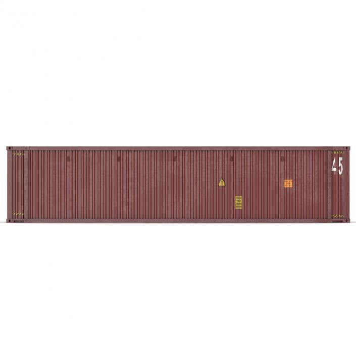 45 ft High Cube Container Red 3D model