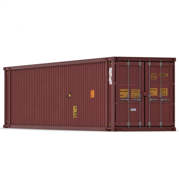 45 ft High Cube Container Red 3D model