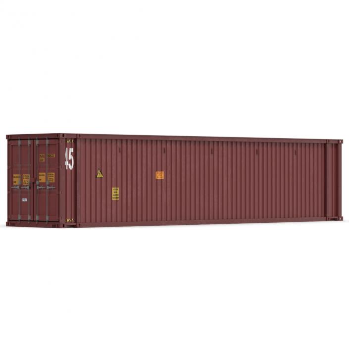 45 ft High Cube Container Red 3D model