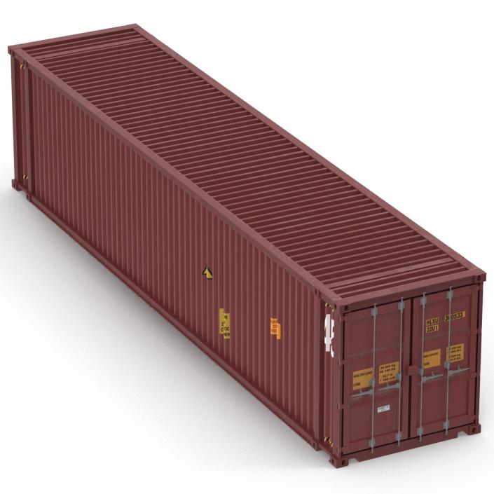 45 ft High Cube Container Red 3D model