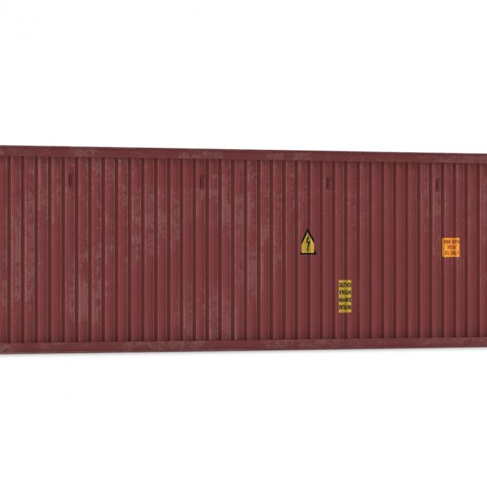 45 ft High Cube Container Red 3D model