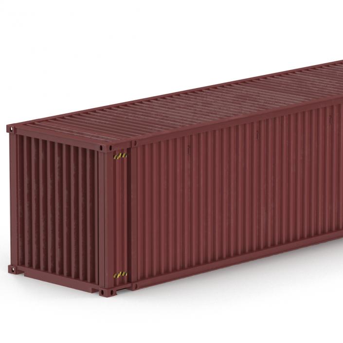 45 ft High Cube Container Red 3D model