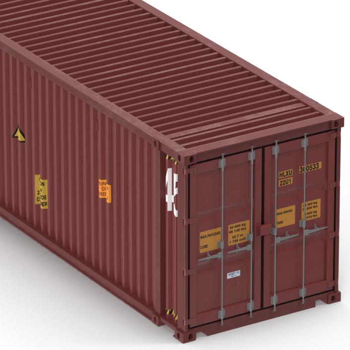 45 ft High Cube Container Red 3D model