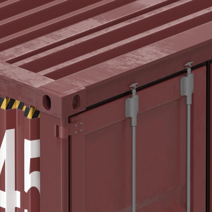 45 ft High Cube Container Red 3D model