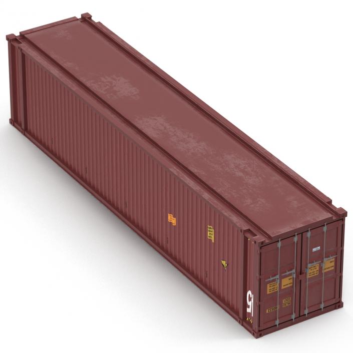 45 ft High Cube Container Red 3D model