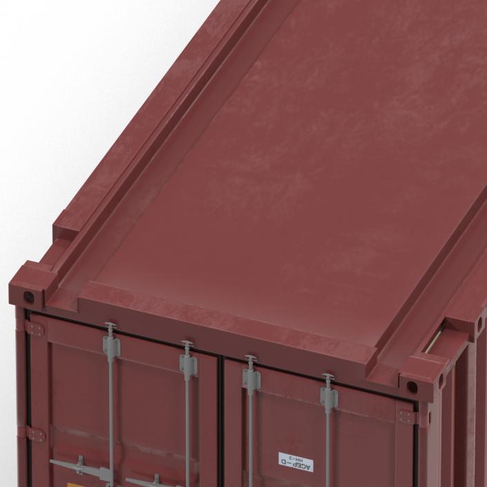 45 ft High Cube Container Red 3D model