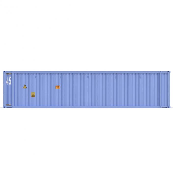 3D model 45 ft High Cube Container Blue