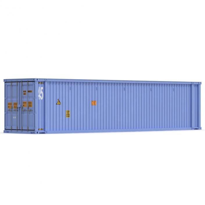 3D model 45 ft High Cube Container Blue