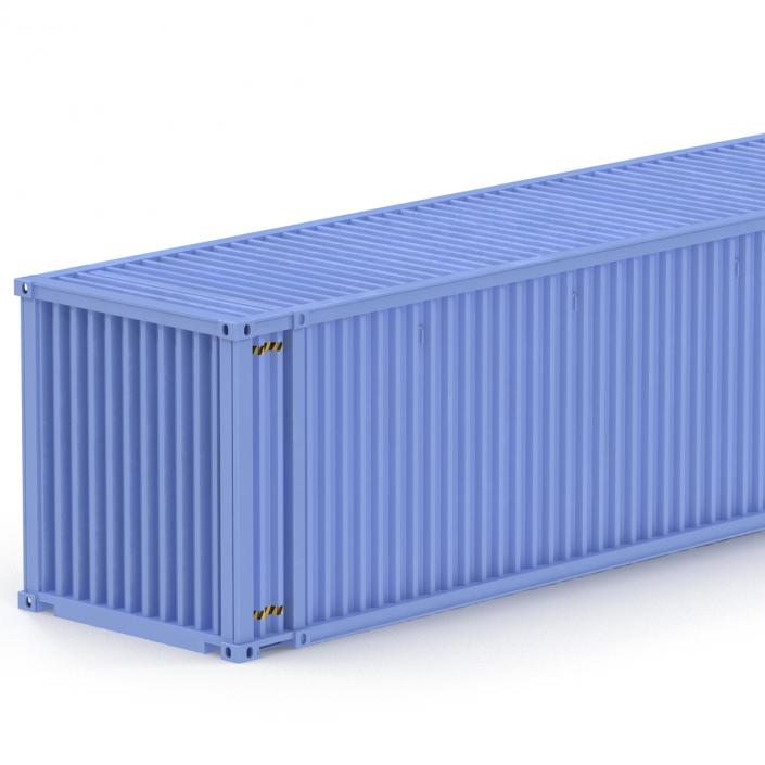 3D model 45 ft High Cube Container Blue