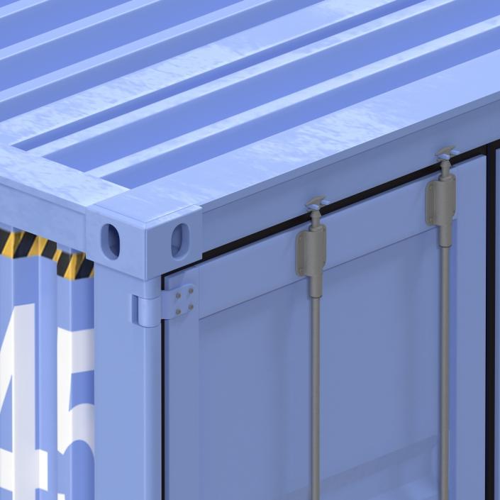 3D model 45 ft High Cube Container Blue