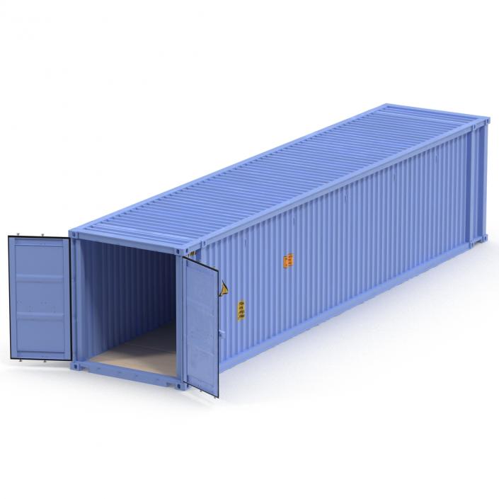 3D model 45 ft High Cube Container Blue