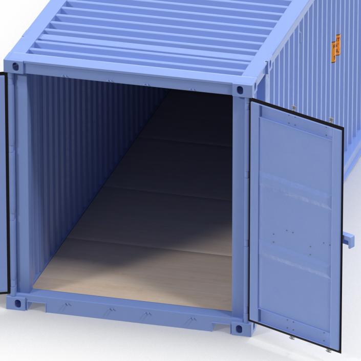 3D model 45 ft High Cube Container Blue