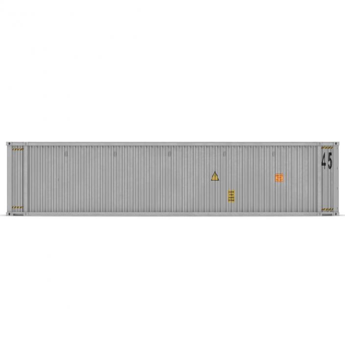 3D 45 ft High Cube Container White