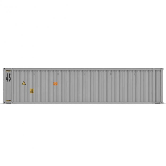 3D 45 ft High Cube Container White