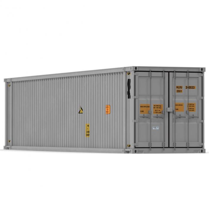 3D 45 ft High Cube Container White