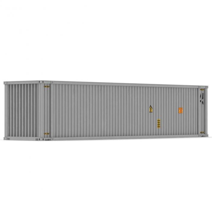 3D 45 ft High Cube Container White