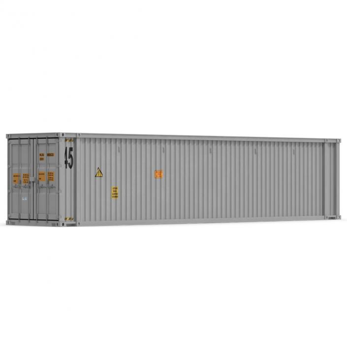 3D 45 ft High Cube Container White