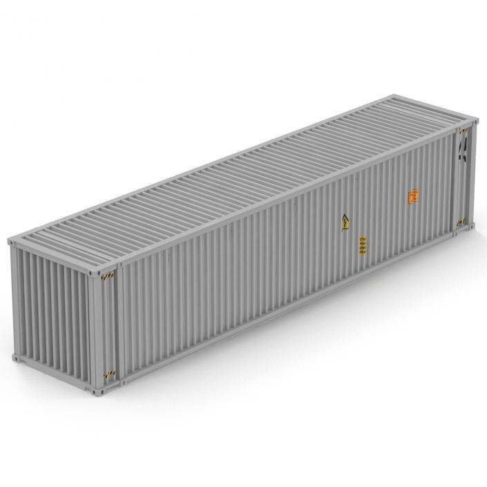 3D 45 ft High Cube Container White