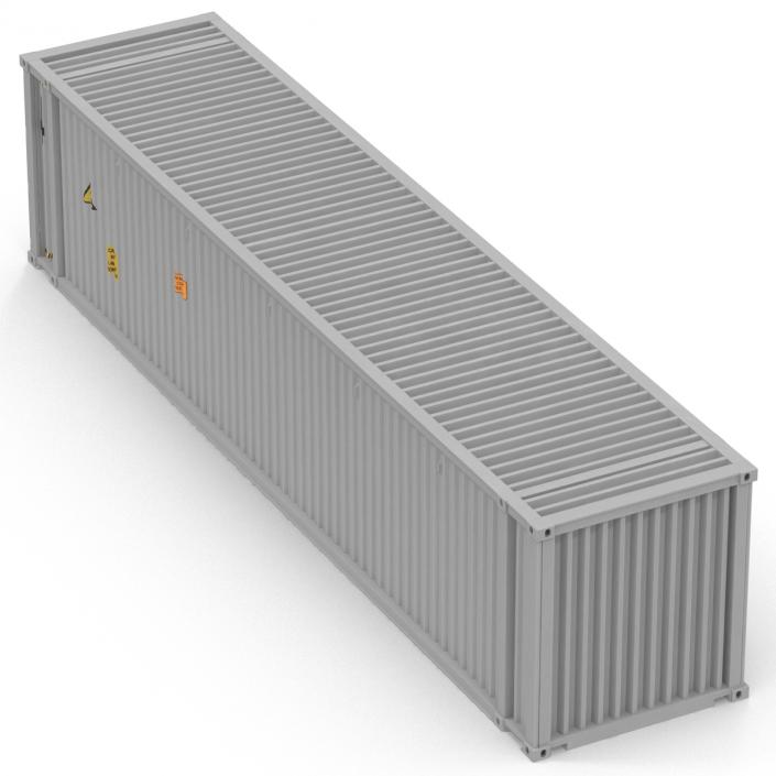 3D 45 ft High Cube Container White