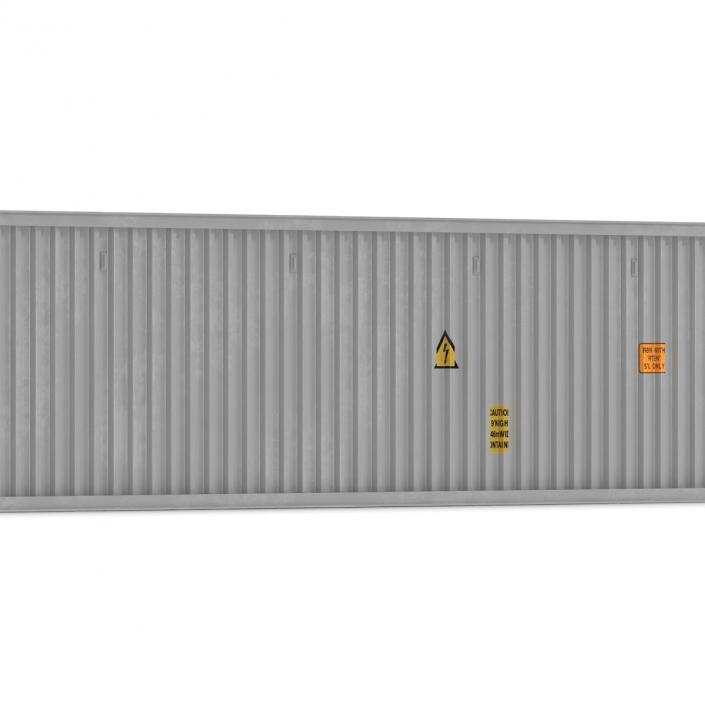 3D 45 ft High Cube Container White