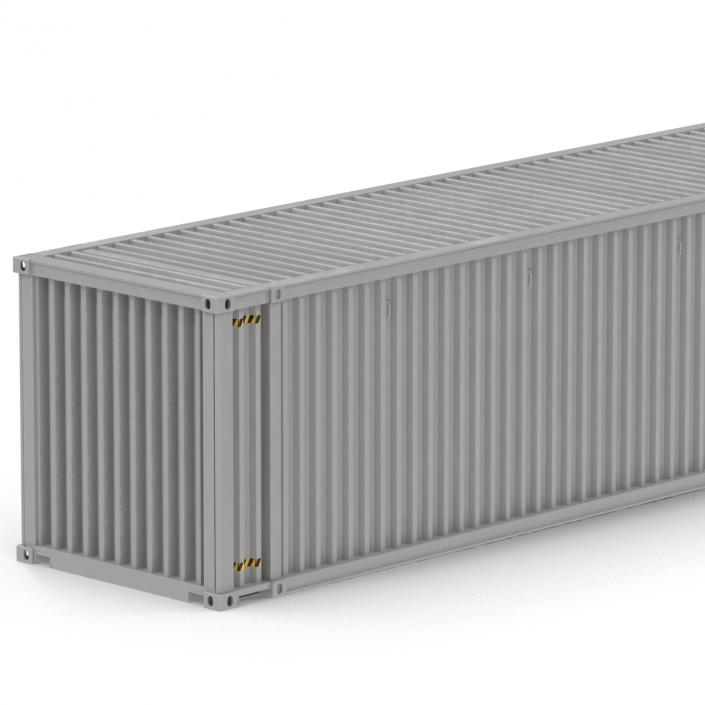 3D 45 ft High Cube Container White