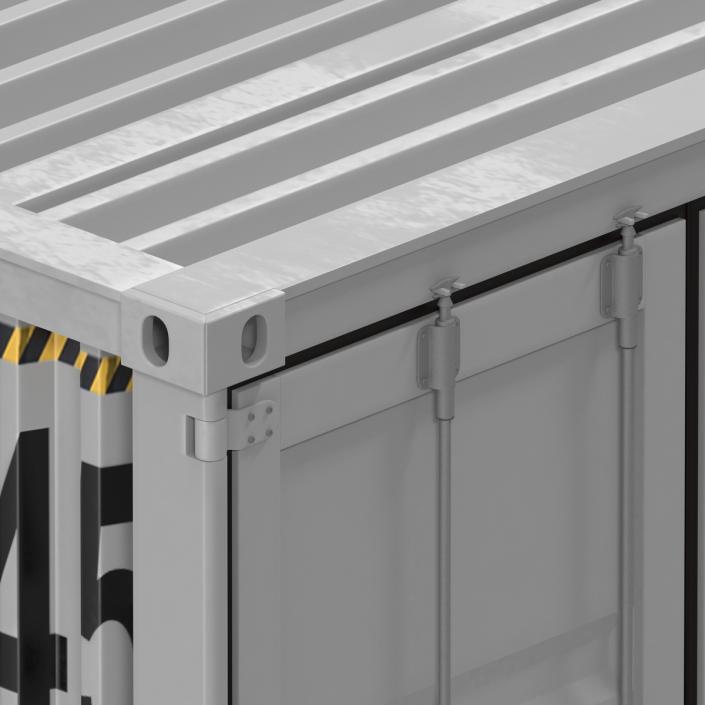 3D 45 ft High Cube Container White