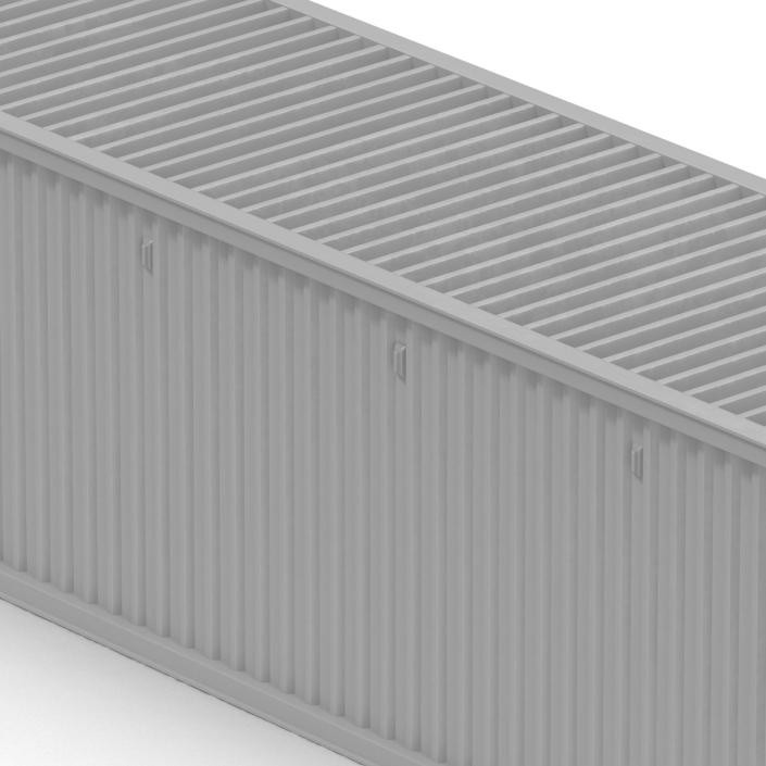 3D 45 ft High Cube Container White