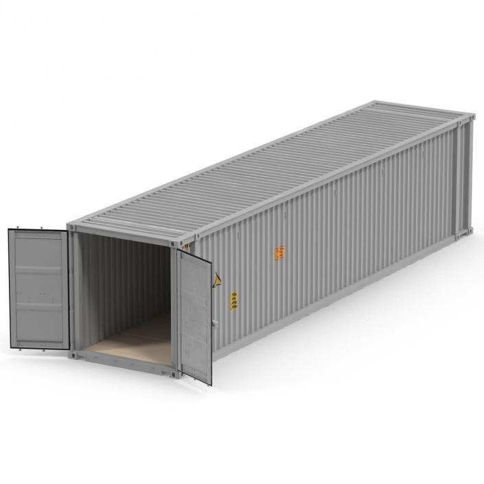 3D 45 ft High Cube Container White