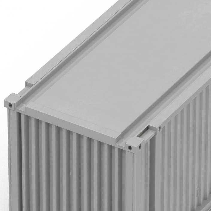 3D 45 ft High Cube Container White