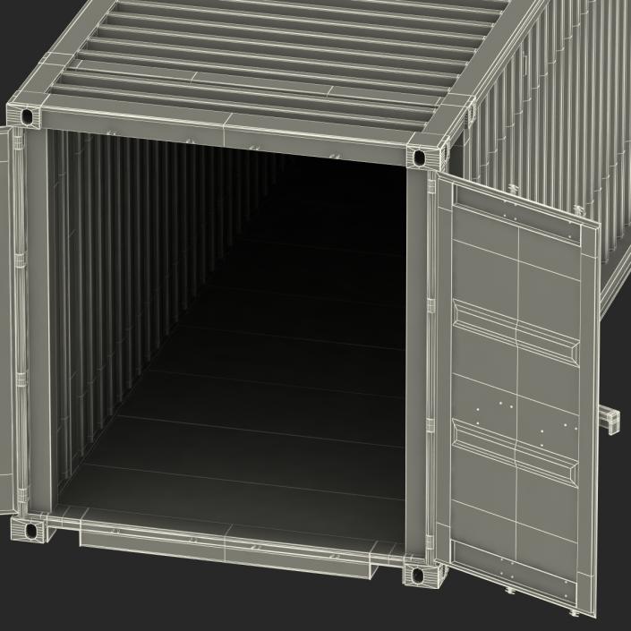 45 ft High Cube Container Blue 2 3D