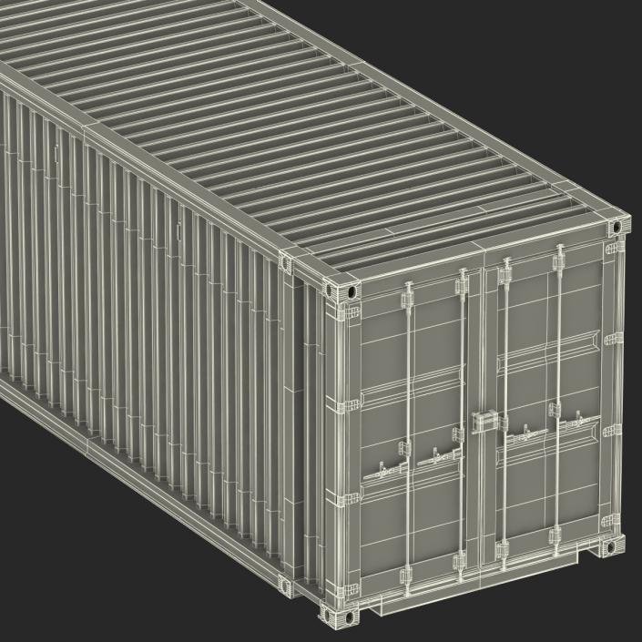 45 ft High Cube Container Blue 2 3D