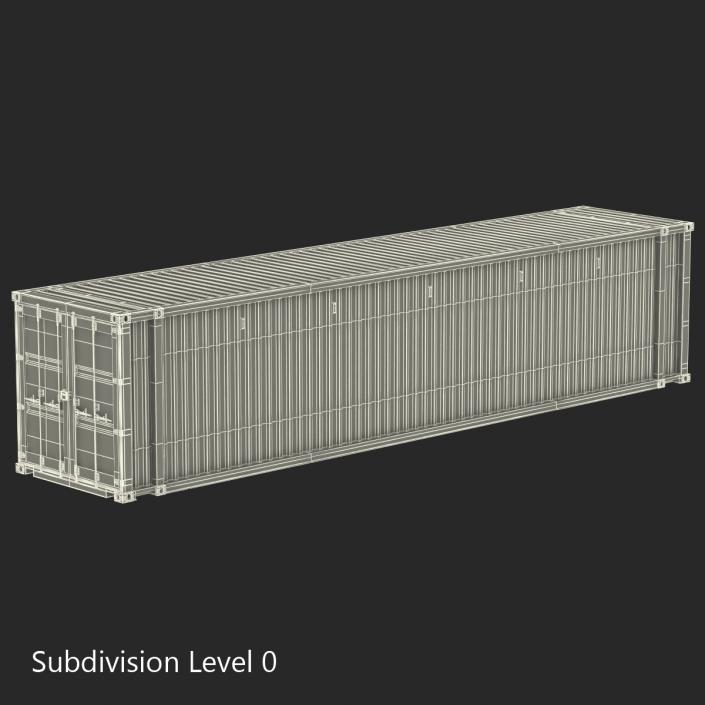 3D model 45 ft High Cube Container Blue