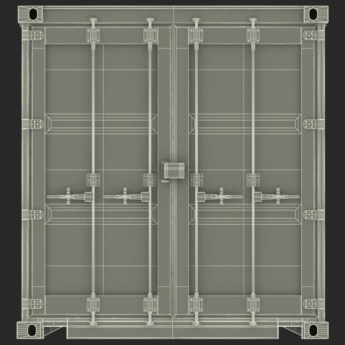 3D model 45 ft High Cube Container Blue