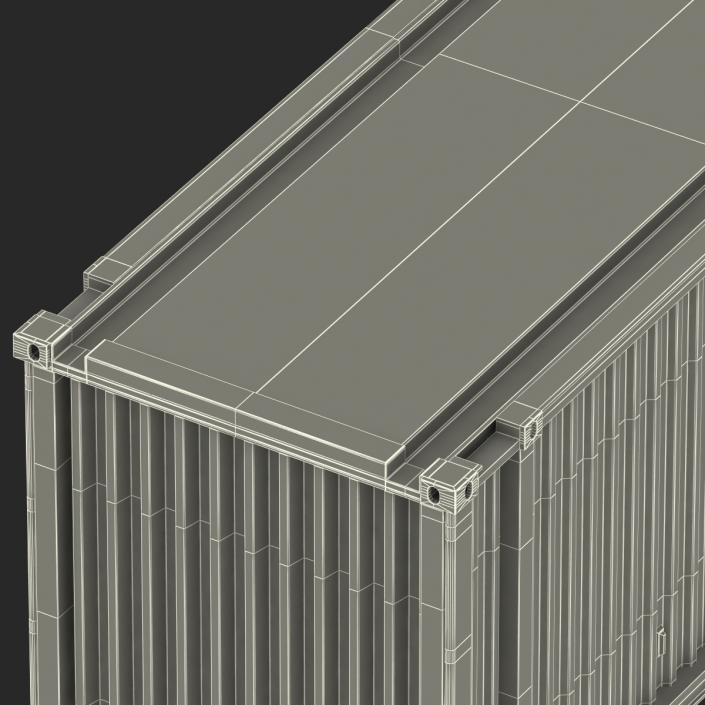 3D model 45 ft High Cube Container Blue