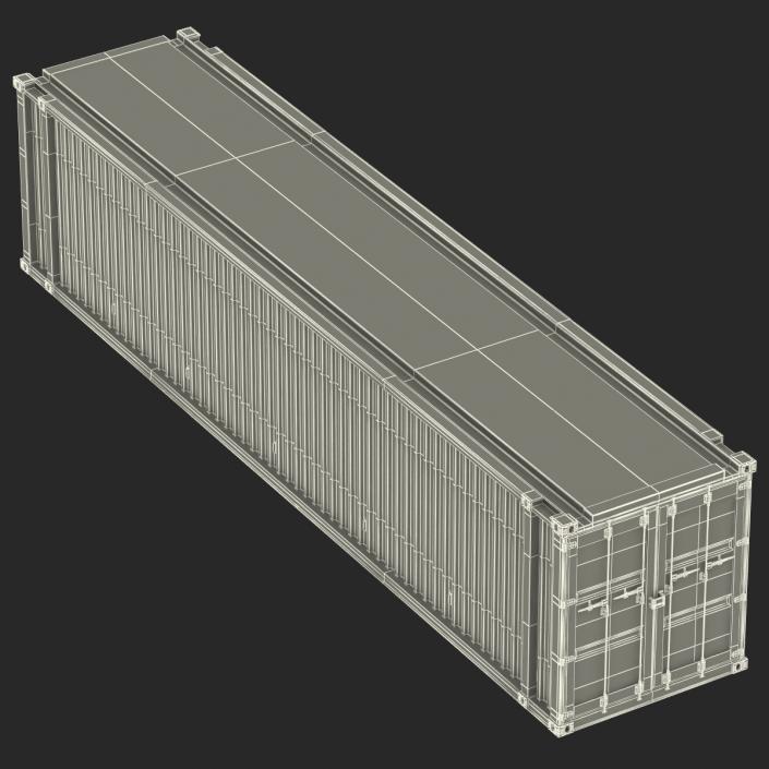 3D model 45 ft High Cube Container Blue